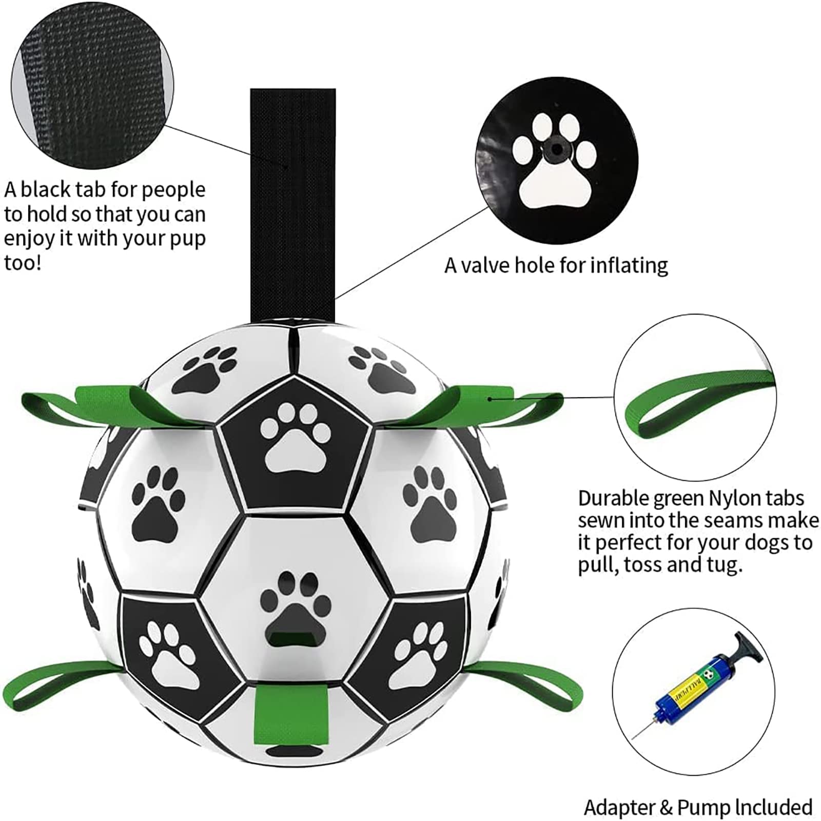 Durable Dog Soccer Ball for Outdoor Play & Training