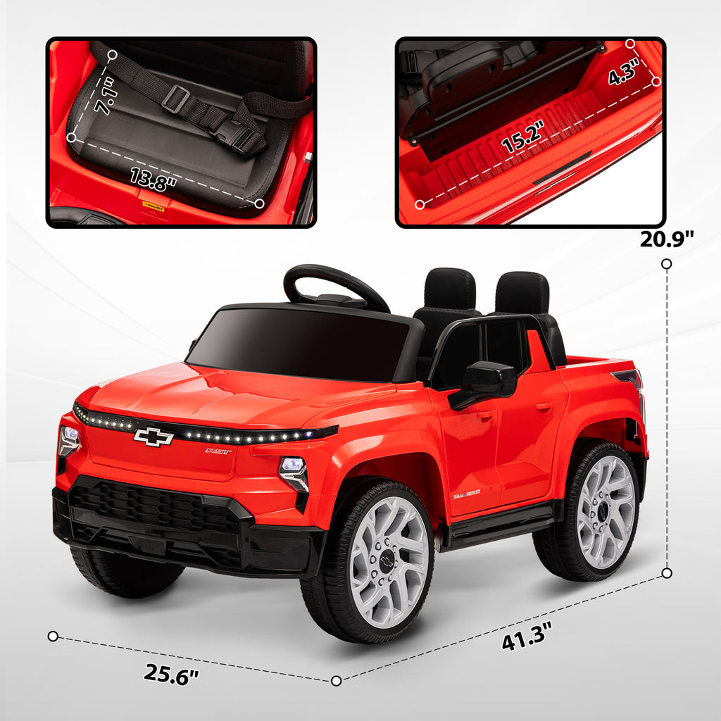 12V Chevrolet Silverado EV RST Licensed Kids Electric Ride-On Car with Parent Remote Control