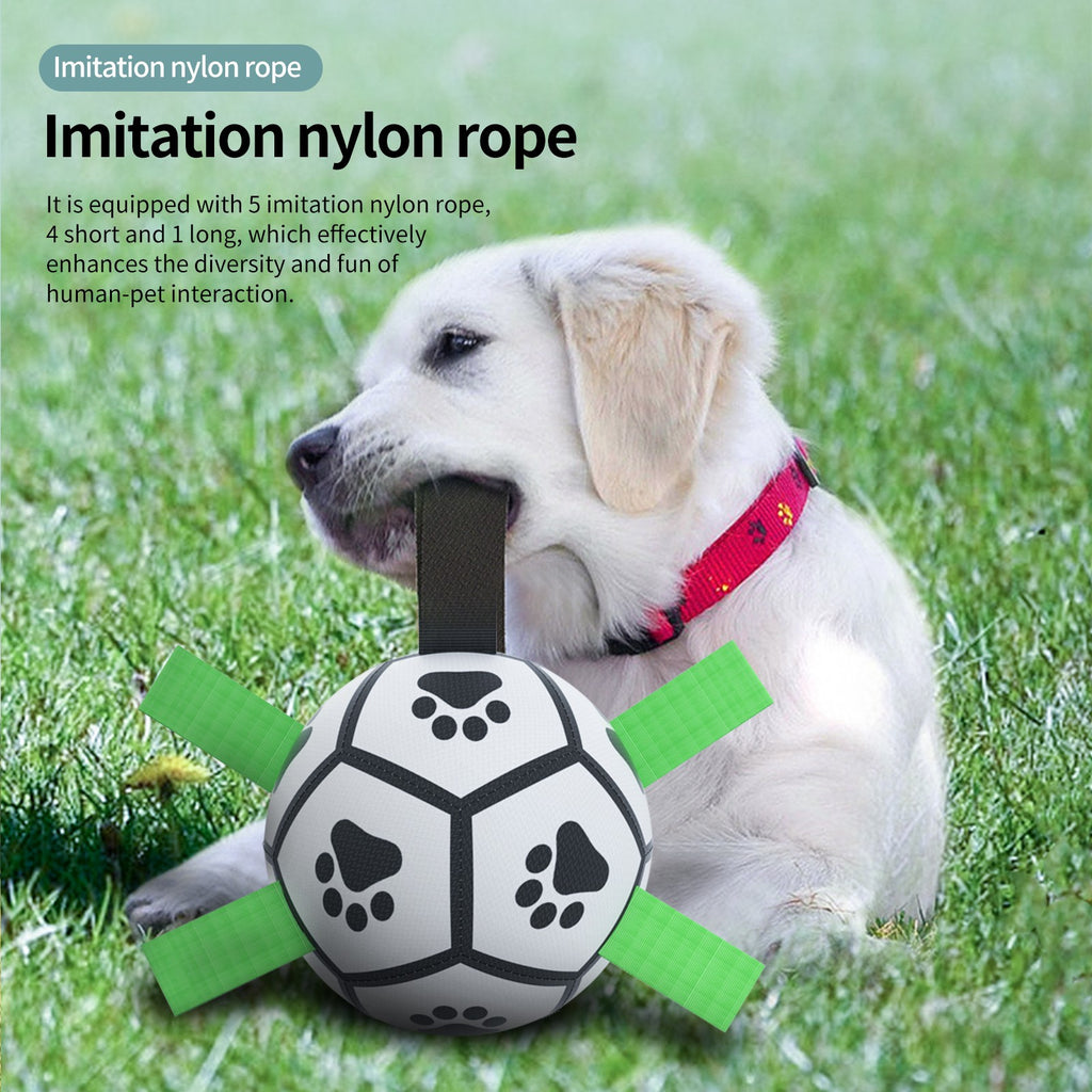 Interactive Dog Football Toy Durable Fetch & Tug Ball for Dogs