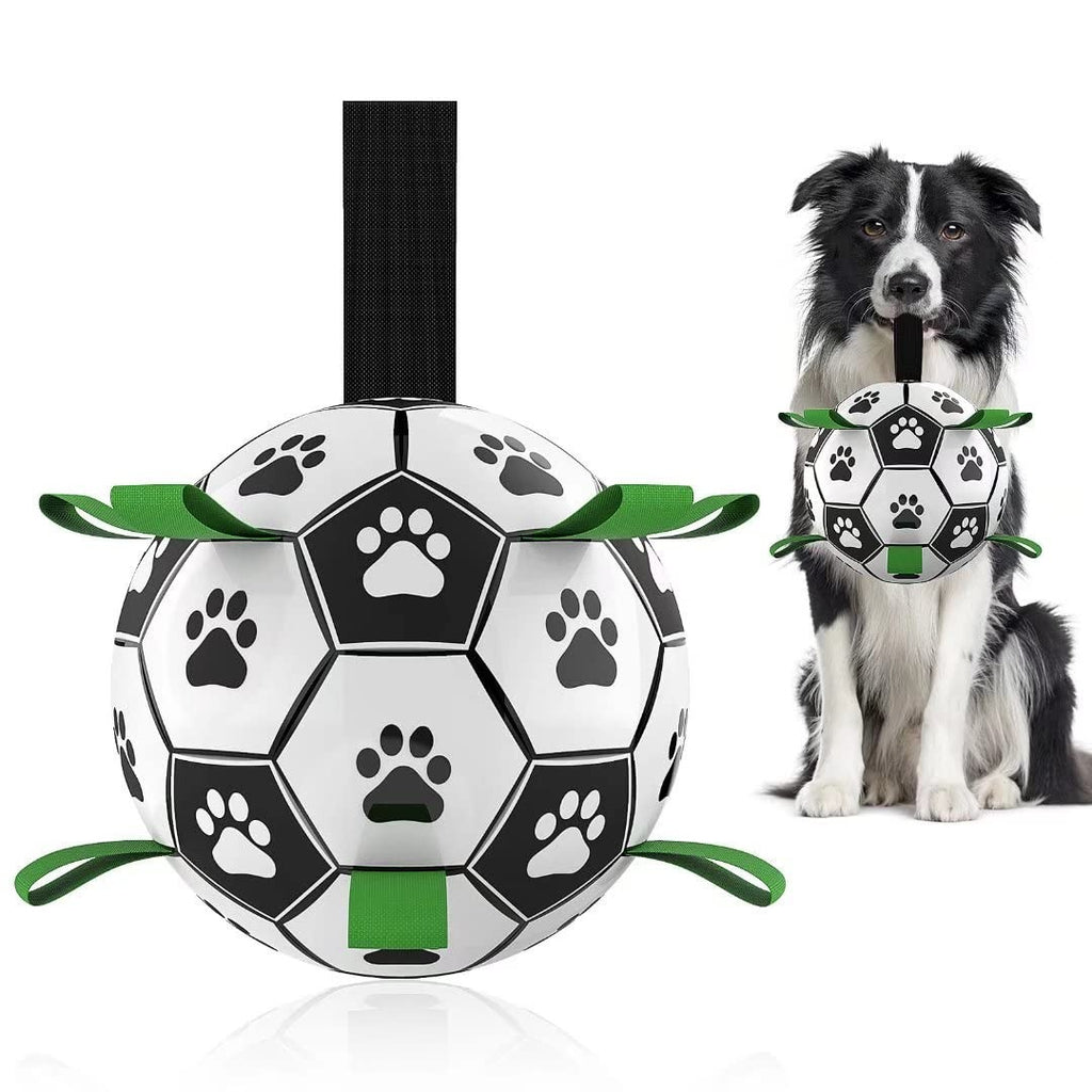 Interactive Dog Football Toy Durable Fetch & Tug Ball for Dogs