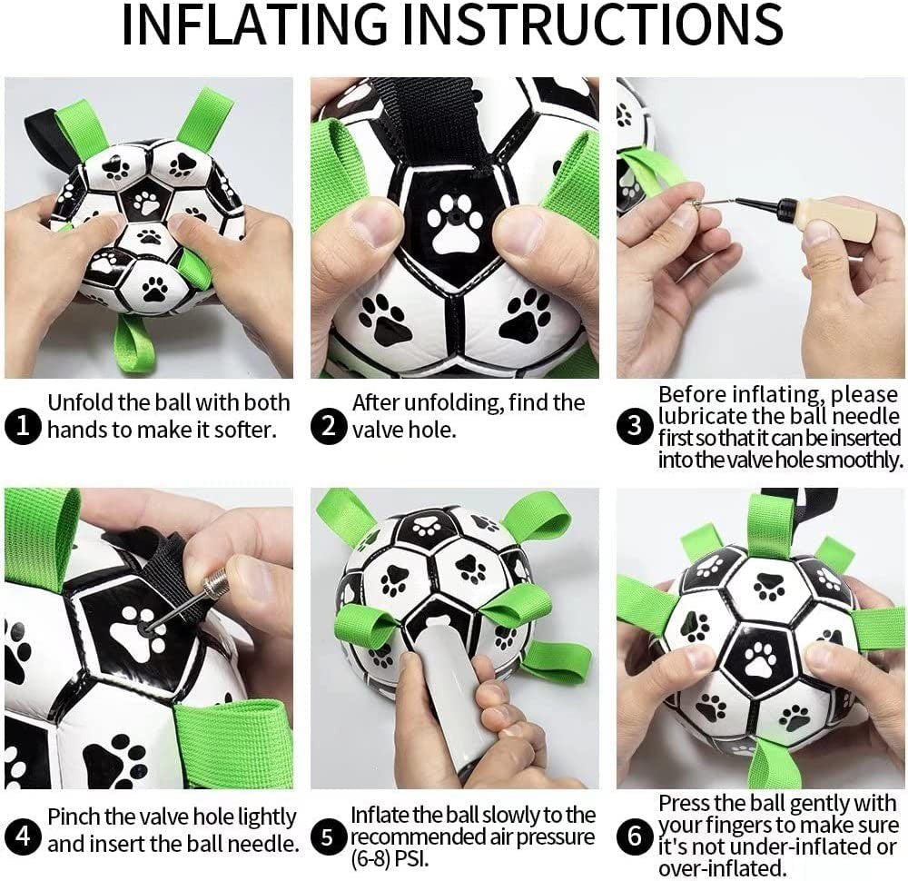 Interactive Dog Football Toy Durable Fetch & Tug Ball for Dogs
