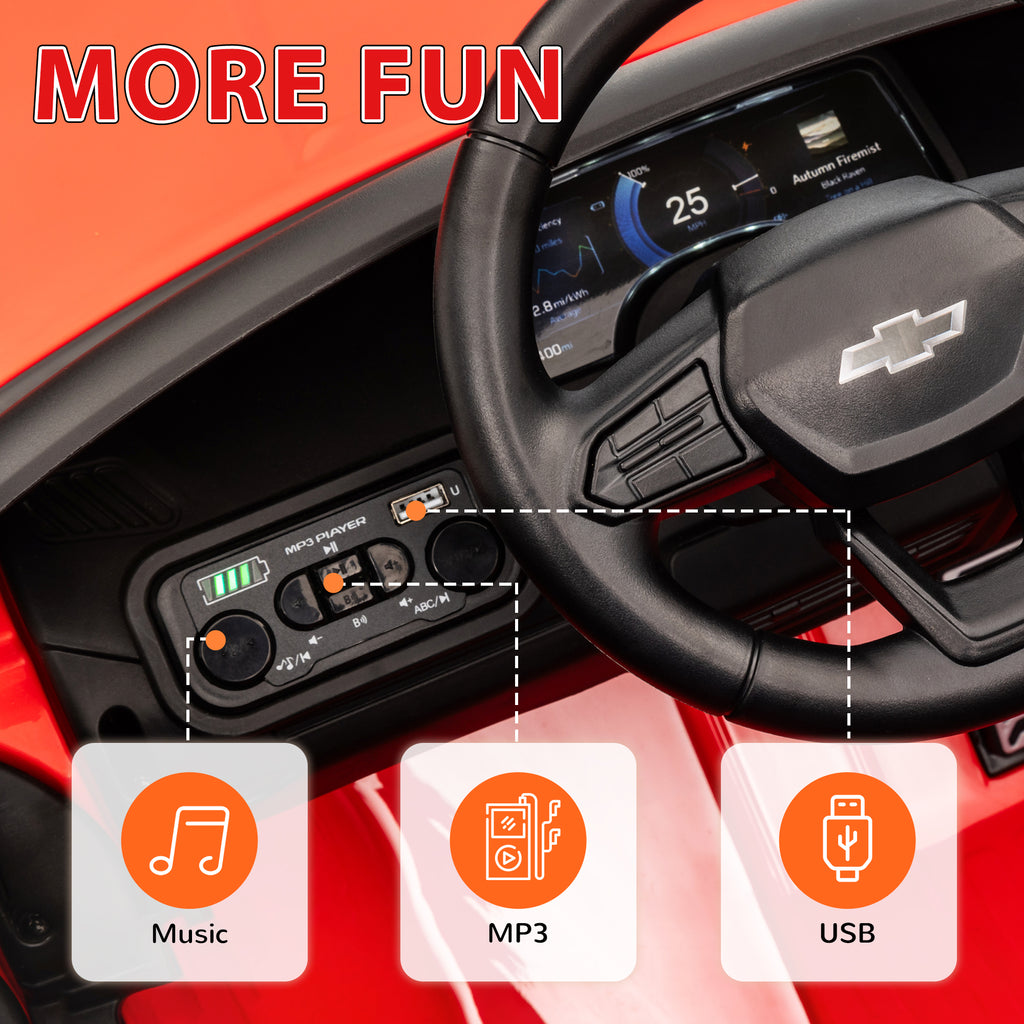 12V Chevrolet Silverado EV RST Licensed Kids Electric Ride-On Car with Parent Remote Control