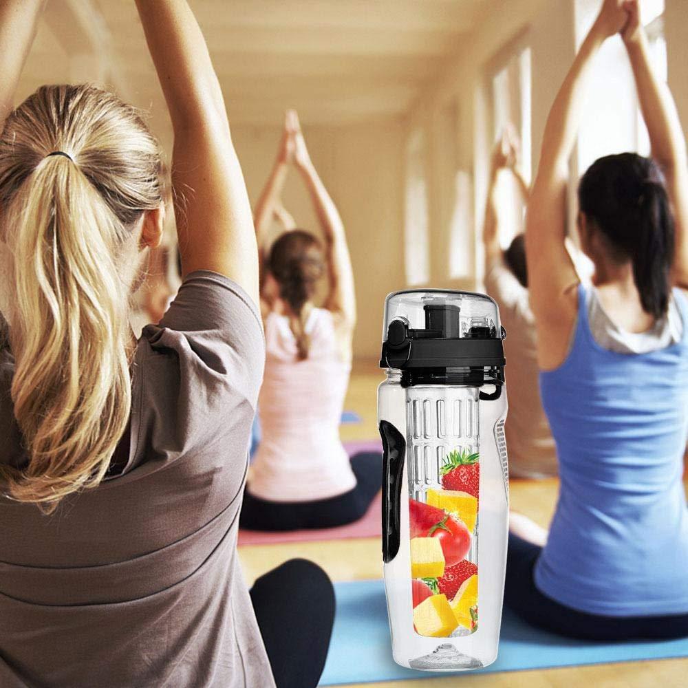 32oz Fruit Infuser Water Bottle – BPA-Free Sports Hydration Bottle with Removable Infuser