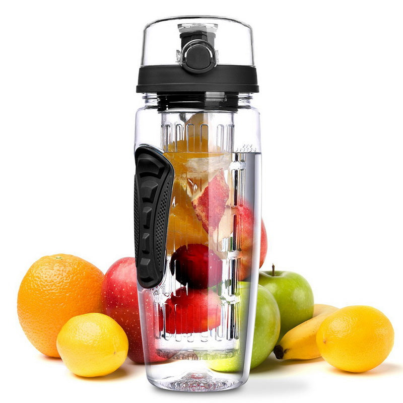 32oz Fruit Infuser Water Bottle – BPA-Free Sports Hydration Bottle with Removable Infuser