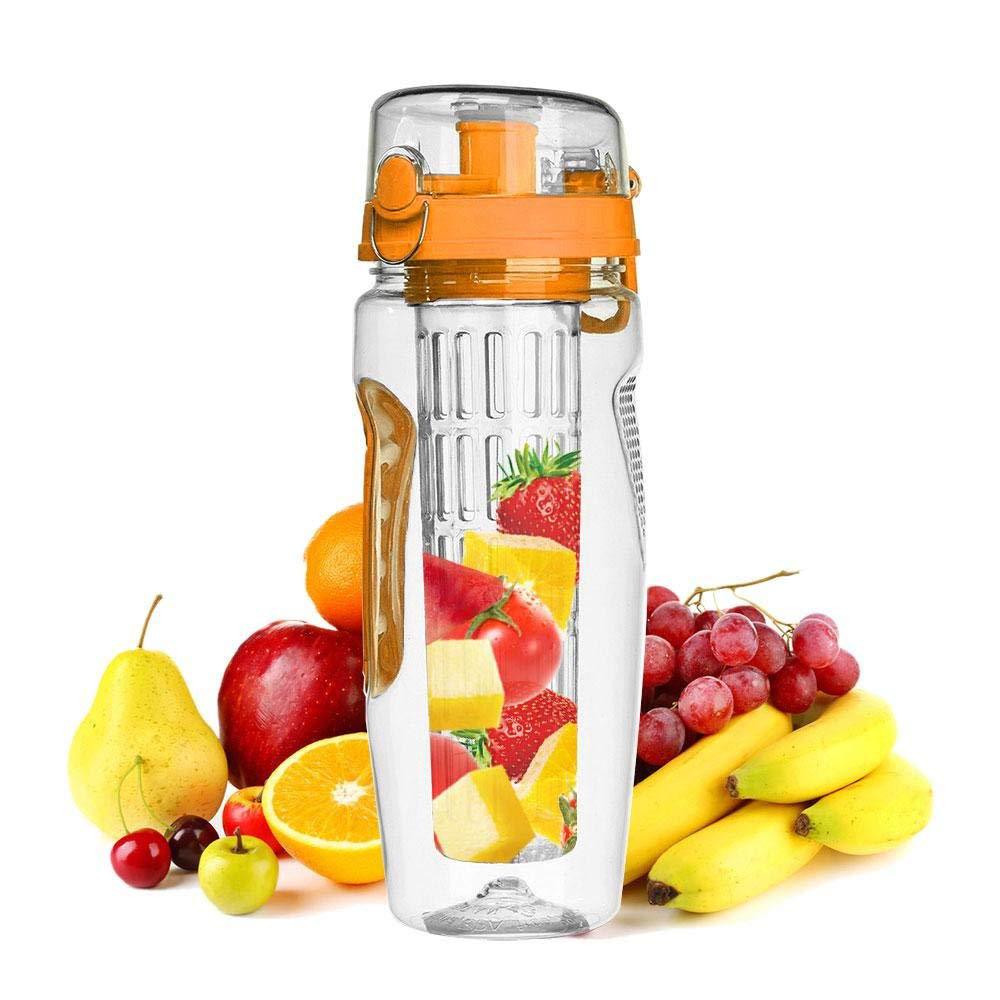 32oz Fruit Infuser Water Bottle – BPA-Free Sports Hydration Bottle with Removable Infuser